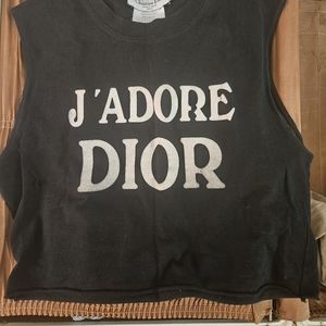 Authentic cropped DIOR tank
